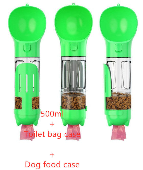Pet Water Bottle Feeder Bowl Garbage Bag Storage Portable Pet Outdoor Travel 3 In 1 Dog Water BottlePet