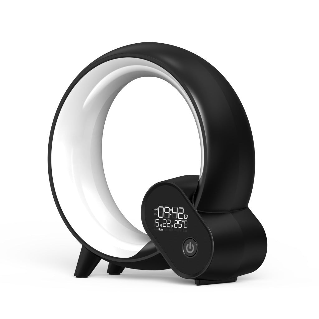 Creative Q Light Analog Sunrise Digital Display Alarm Clock Bluetooth Audio Intelligent Wake-up Q Colorful Atmosphere Lighta