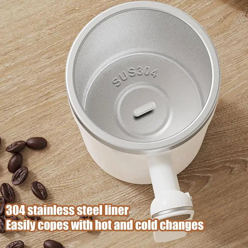 Stainless Steel Travel Coffee Mug Automatic Stirrer With Digital Display Design Portable Stirring Mug Electric Mug For Coffee
