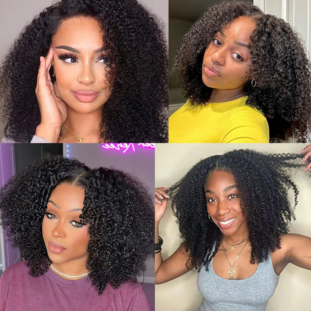 Raw Indian Afro Kinky Curly Human Hair Bundles 4B 4C Natural Virgin Curly 100% Soft Human Hair Weave Bundle Hair Extension Weft