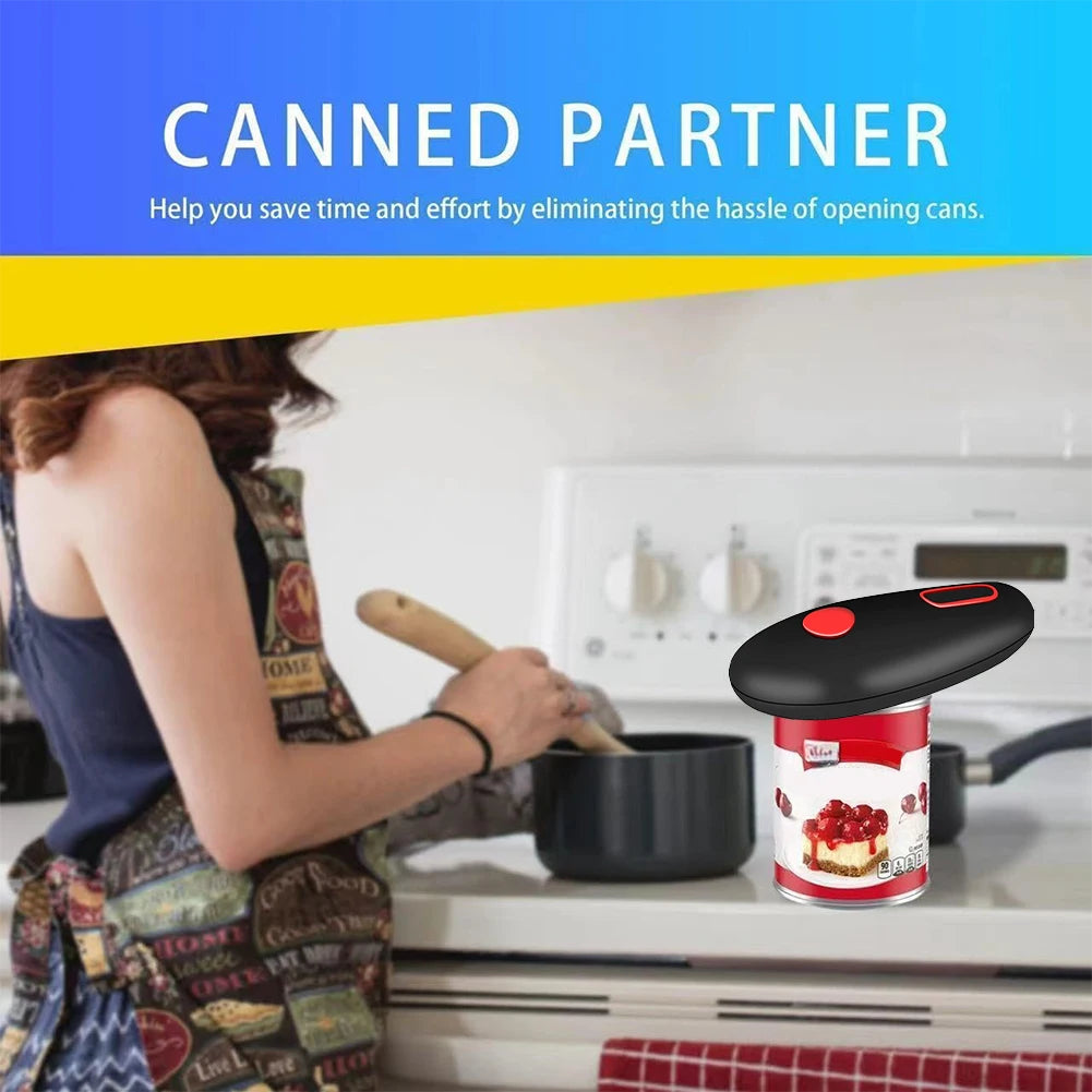 Electric Can Opener Battery Operated One-Touch Can Opener Space Saver Automatic Can Opener Kitchen Gadgets