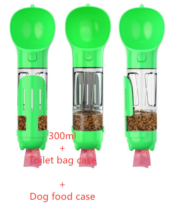 Pet Water Bottle Feeder Bowl Garbage Bag Storage Portable Pet Outdoor Travel 3 In 1 Dog Water BottlePet