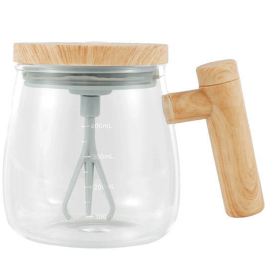 Self Stirring Coffee Mug Battery Powered Stirring Coffee Cup Electric Stirring Cups 400ml Glass Self Mixing Mugs Heat Resistant