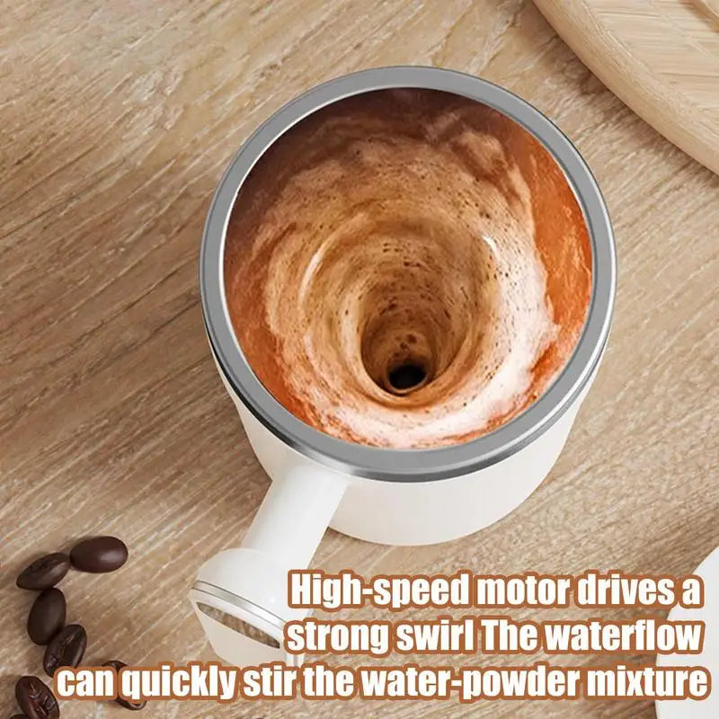 Stainless Steel Travel Coffee Mug Automatic Stirrer With Digital Display Design Portable Stirring Mug Electric Mug For Coffee