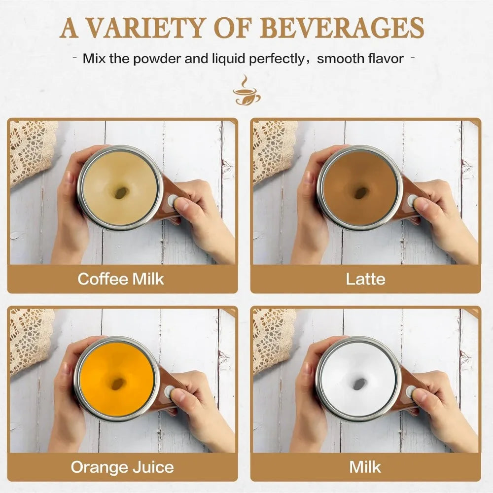 Rechargeable magnetic Self stirring coffee mug,Rotating Home Office Travel Mixing Cup,To Stir Chocolate, Milk, Protein,Cocoa Etc