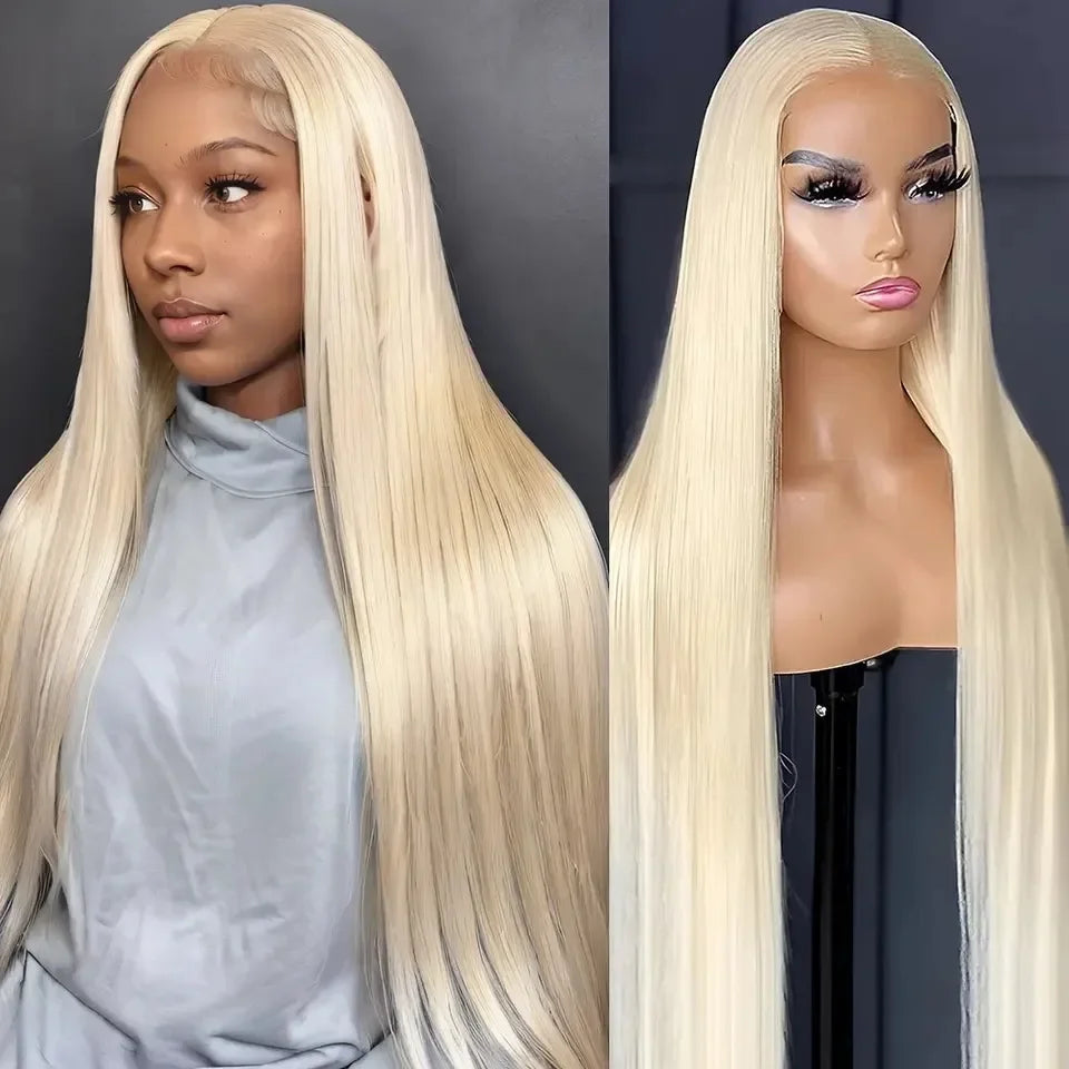 HD Transparent 613 Blonde Straight 200 Density 13x4 13x6 Lace Front Human Hair Wigs For Women Brazilian 360 Lace Frontal Wig